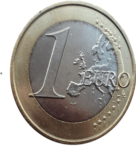 Le verso de la pièce neuve de 1 euro d'Andorre 2014 montre l'aigle de saint Jean, symbole de l'évangéliste, entouré de l'inscription "ANDORRA" et l'année "2014". Les douze étoiles de l'Union Européenne entourent le design. En parfait état de collection, non circulée