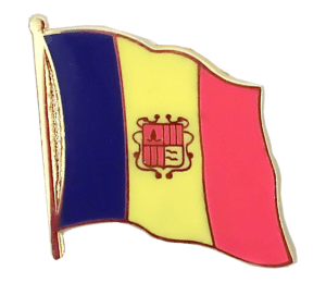 Pièces de 2 Euros Rares Le drapeau d'Andorre est tricolore avec trois bandes verticales de couleur bleue, jaune et rouge. Il représente la souveraineté partagée entre l'Espagne et la France, les deux coprinces d'Andorre. Le bleu symbolise la souveraineté française, le rouge celle de l'Espagne, et le jaune représente la papauté, en référence à l'évêque d'Urgell.