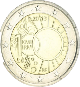 La collection d'euros de Belgique présente une pièce commémorative de 2€ en 2013, dédiée à l'Institut Royal Météorologique. Célébrant l'expertise météorologique belge, cette édition spéciale reflète l'importance de la science et de la recherche dans la société moderne, tout en enrichissant la diversité numismatique belge pour les collectionneurs.