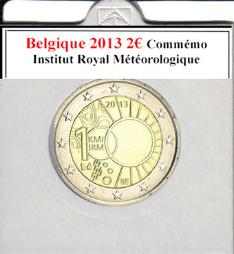 Belgique 2013 2€ Institut Royal Météorologique Pièce neuve jamais circulée