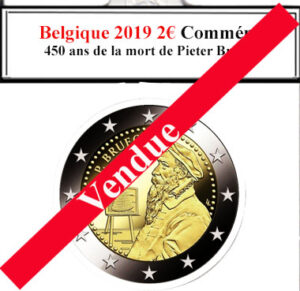 La collection d'euros de Belgique inclut une pièce de 2€ de 2019, commémorant les 450 ans de la mort de Pieter Bruegel. Cette édition spéciale honore le célèbre peintre flamand, attirant les collectionneurs pour son design unique et son importance culturelle, enrichissant la diversité numismatique belge.