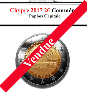 La collection d'euros de Chypre comprend une pièce commémorative de 2€ en 2017, honorant Paphos en tant que Capitale européenne de la culture. Cette édition spéciale met en avant l'importance culturelle et historique de la ville, enrichissant la diversité numismatique chypriote et captivant les collectionneurs par son design distinctif.