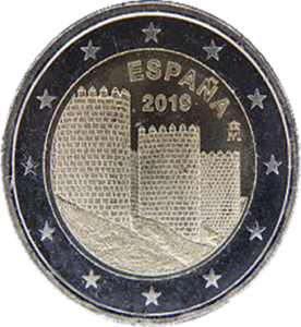 La collection d'euros d'Espagne de 2019 inclut une pièce commémorative de 2€ dédiée à Avila, état neuf. Cette édition spéciale célèbre l'architecture médiévale des remparts d'Avila, captivant les collectionneurs par son design artistique et son importance historique, enrichissant la numismatique espagnole par sa rareté et sa valeur symbolique.