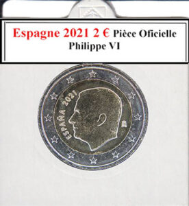 La collection d'euros d'Espagne de 2021 comprend une pièce officielle de 2€ avec l'effigie de Philippe VI, état neuf et non circulé. Cette édition, prisée par les collectionneurs, célèbre la royauté espagnole et enrichit la numismatique avec son design contemporain et sa valeur symbolique.