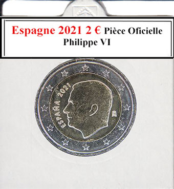 La collection d'euros d'Espagne de 2021 comprend une pièce officielle de 2€ avec l'effigie de Philippe VI, état neuf et non circulé. Cette édition, prisée par les collectionneurs, célèbre la royauté espagnole et enrichit la numismatique avec son design contemporain et sa valeur symbolique.