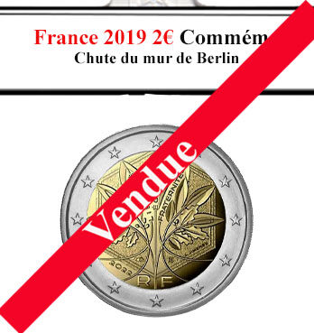 La pièce française de 2 euros commémorative de 2019 célèbre la chute du mur de Berlin. Elle arbore des symboles de paix et d'unité européenne. Neuve et significative, elle rappelle un événement historique majeur. Cette pièce enrichit toute collection numismatique avec son message de liberté et d'unité.