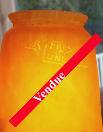 Abat jour Tulipe pate verre Muller Frères Lunéville