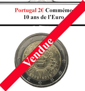 Portugal 2012 2€ Commémorative 10 ans de l'Euros Pièce neuve jamais circulée