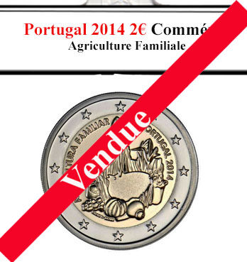 Portugal 2014 2€ commémoratif Agriculture Familiale Pièce neuve jamais circulée