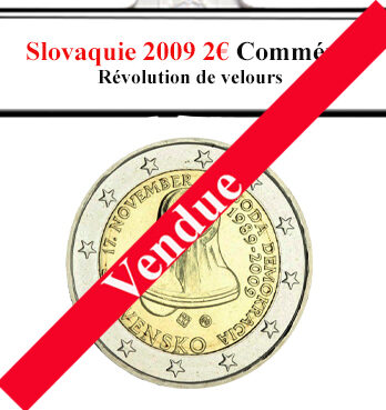 Slovaquie 2009 2€ commémorative révolution de velours Jour de la libérée de la démotracie